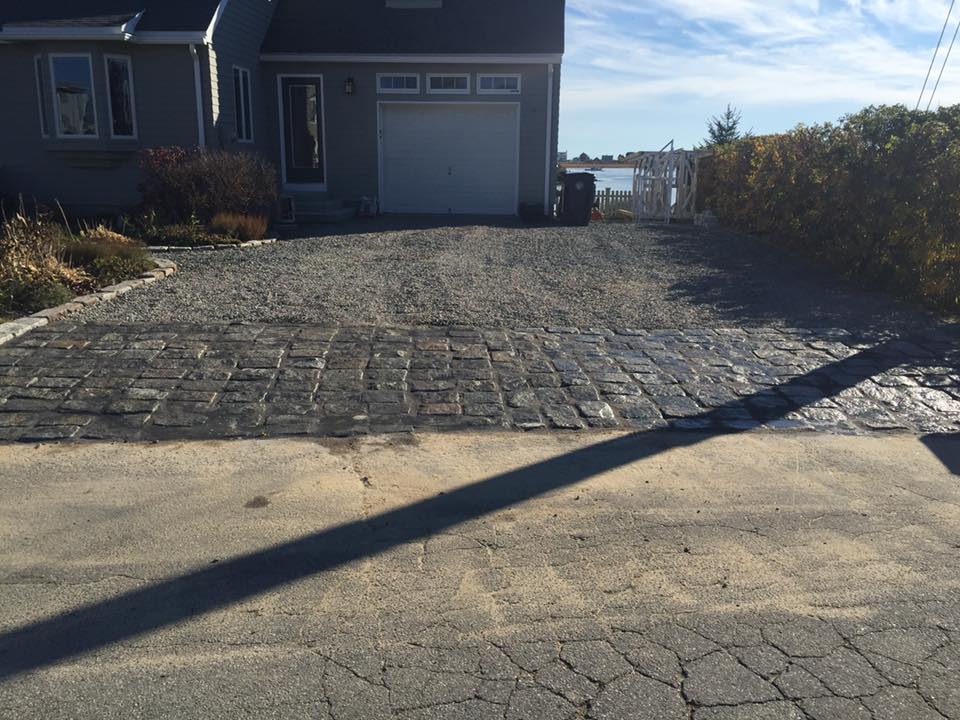 After photo of a rockway driveway in Biddeford, Maine