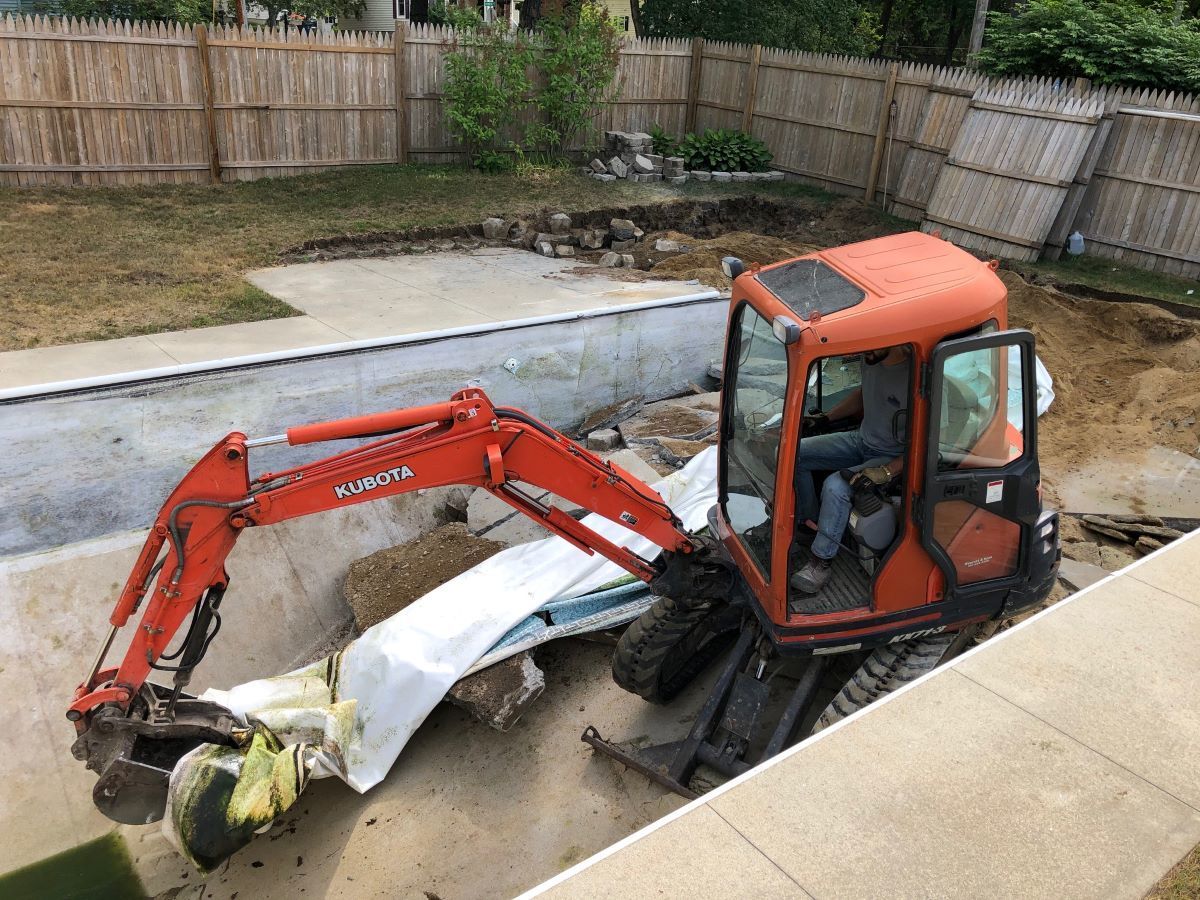 Pool removal in Southern Maine