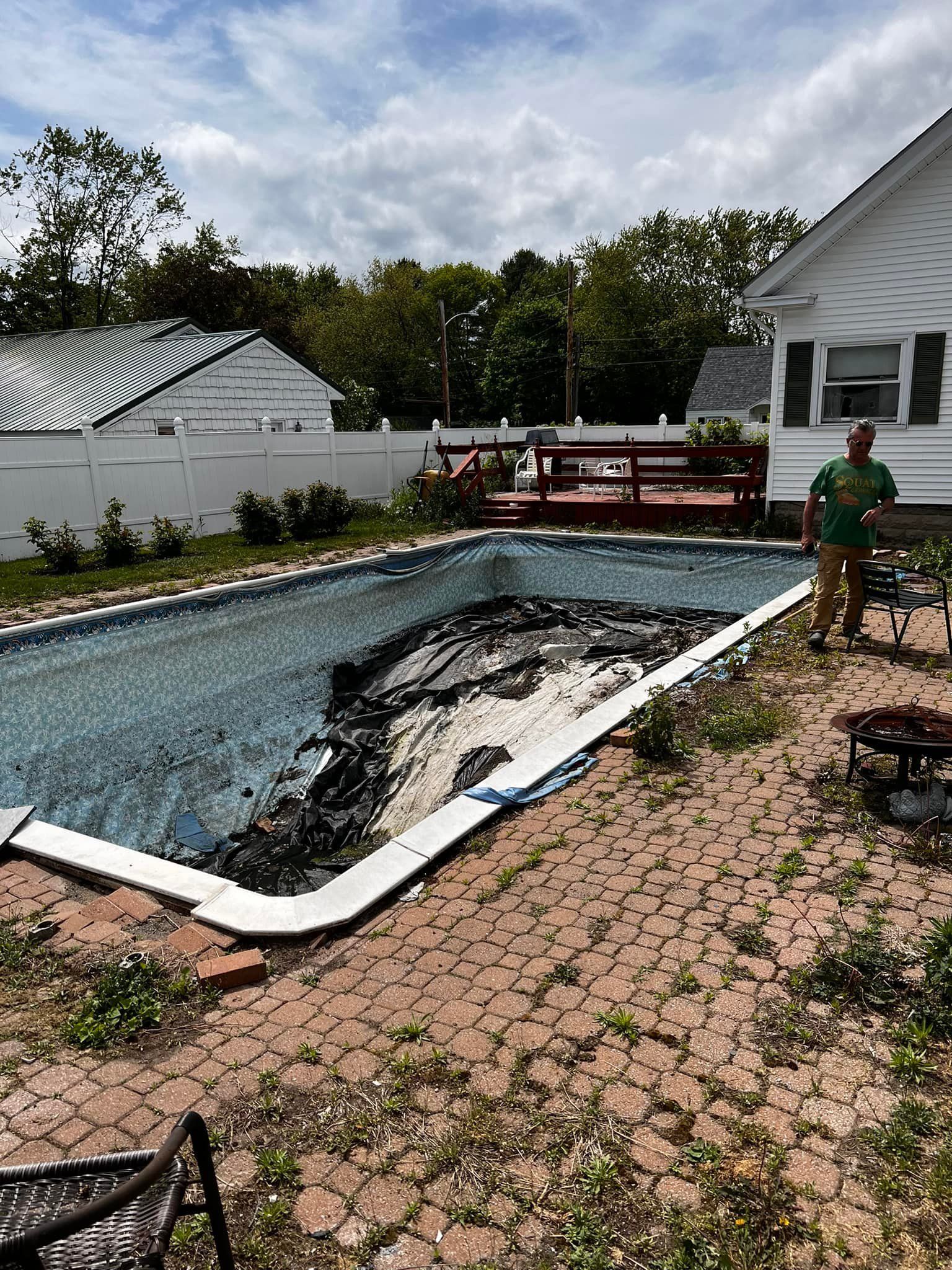 Pool and Deck removal by Briggs Contracting Maine