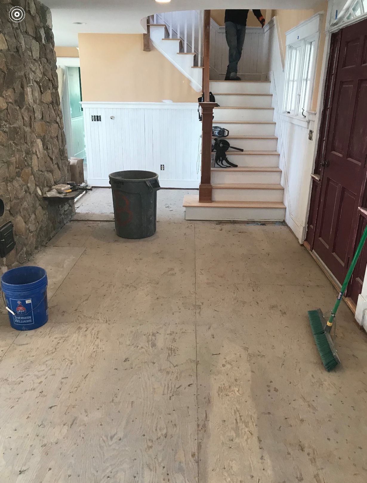 After photo flooring demolition in Maine