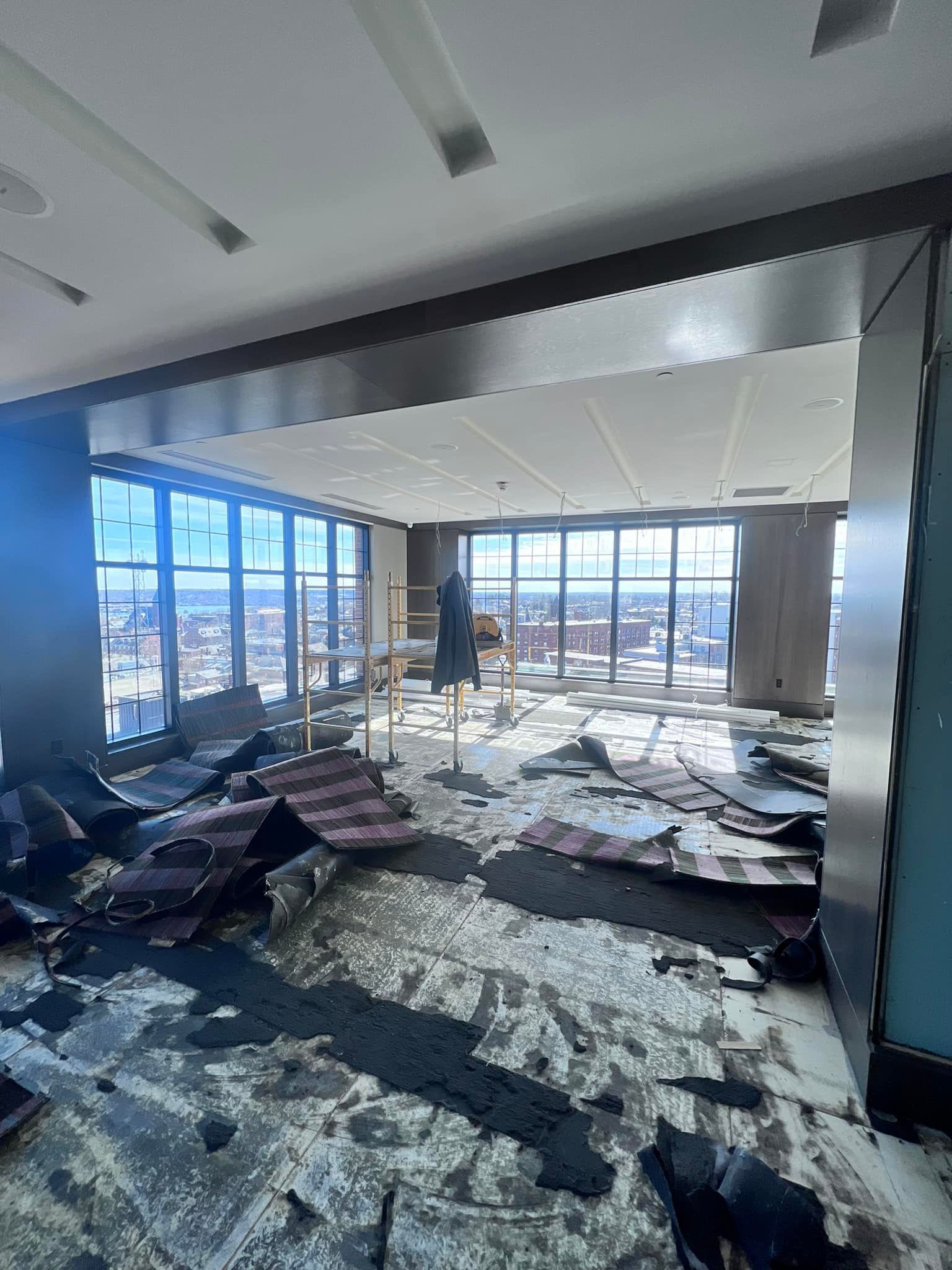 Interior demolition at Top of the East in Portland, Maine