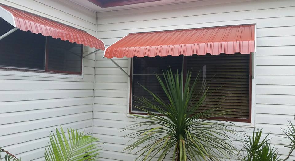 Red Awning In Home — Blinds Awning installation in Bundaberg QLD