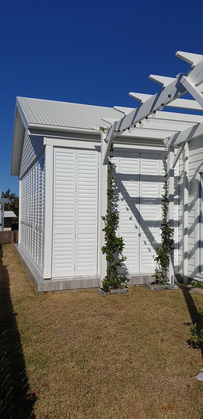 Shutters With Plants — Shutters in Bundaberg, QLD