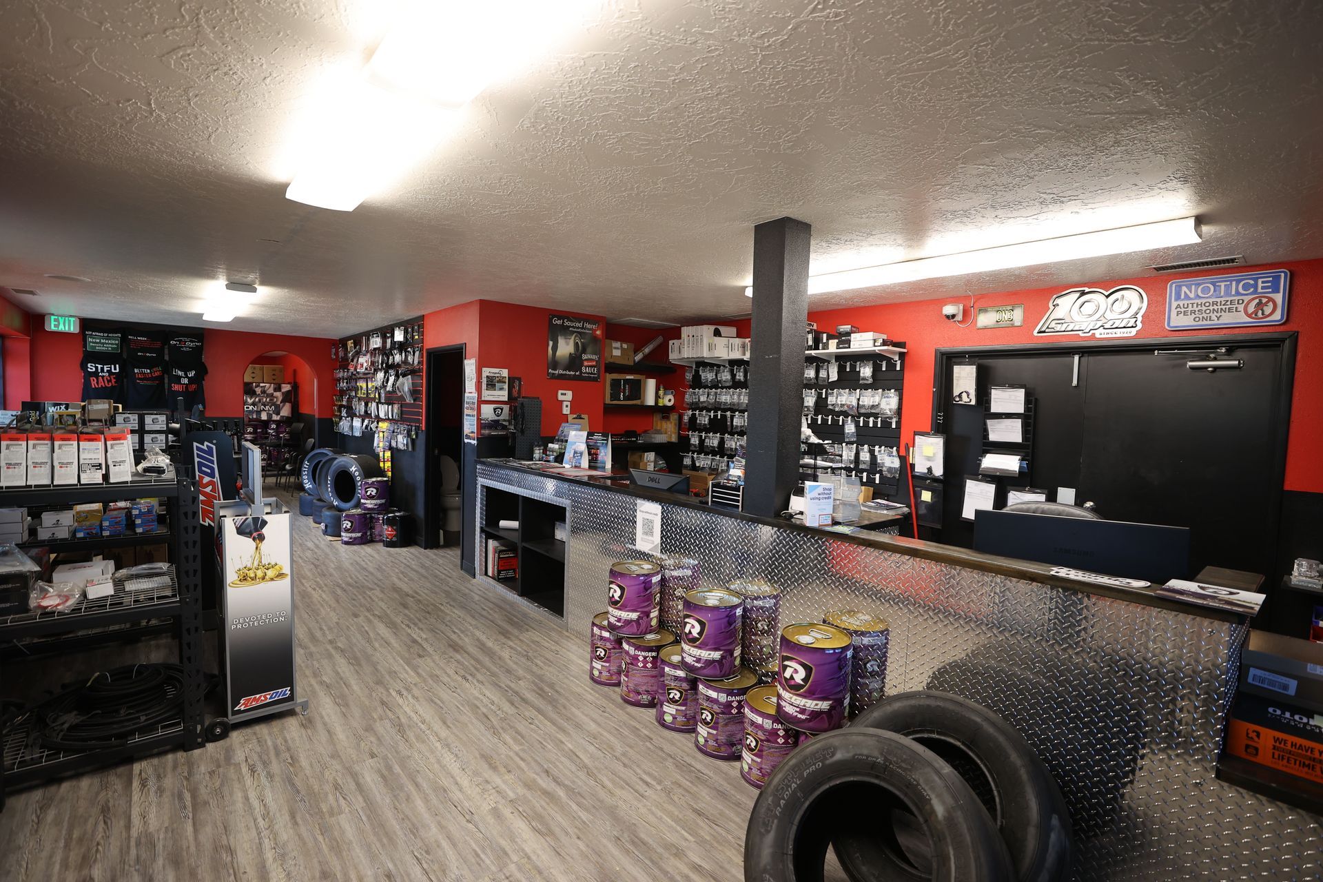 Front desk of the auto shop