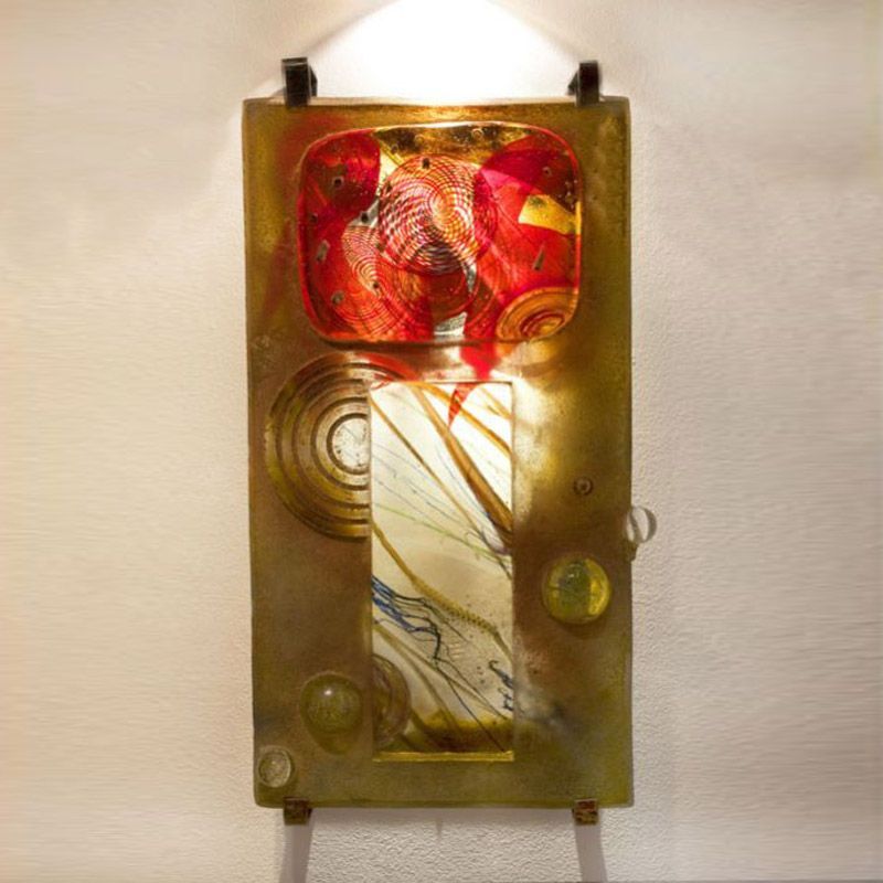 A painting on a wall that looks like a door