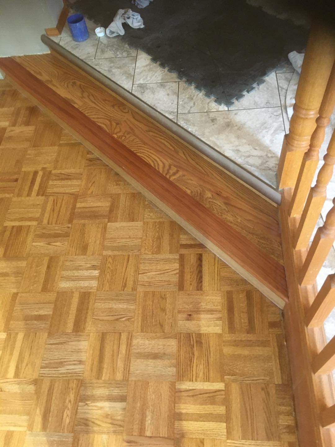We found this hardwood flooring installation to be creative and interesting.