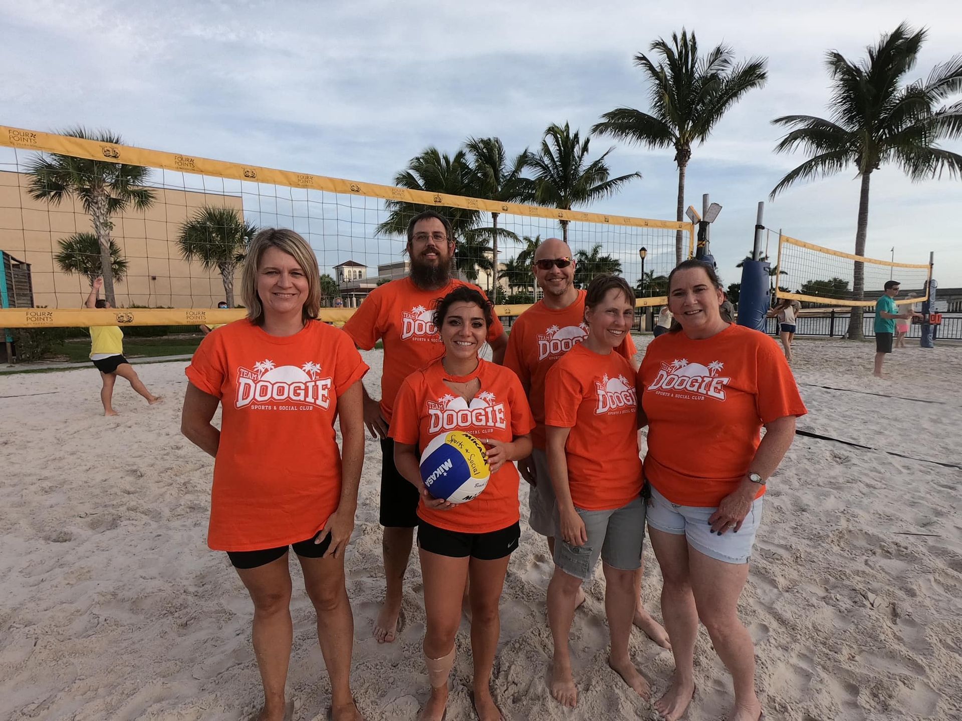 Volleyball Players on The Sandy Beach — North Port, FL — Team Doogie
