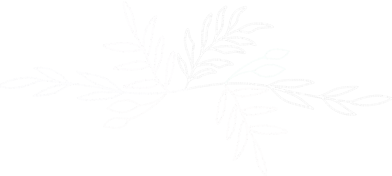A white, minimalist logo consisting of stylized lines forming an abstract, symmetrical leaf or wing shape on a black background.