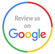 A google logo that says `` review us on google ''