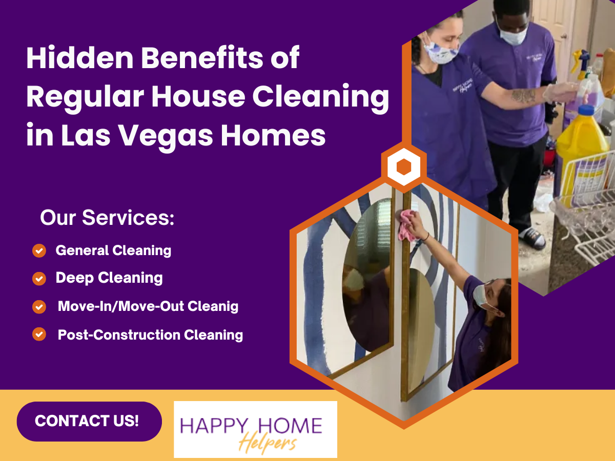 Professional house cleaning team providing regular home cleaning services in Las Vegas by Happy Home