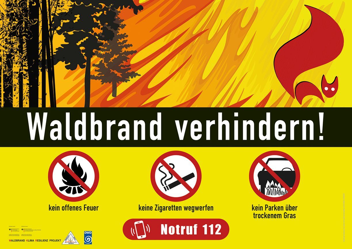 Waldbrandgefahren-Warnschild