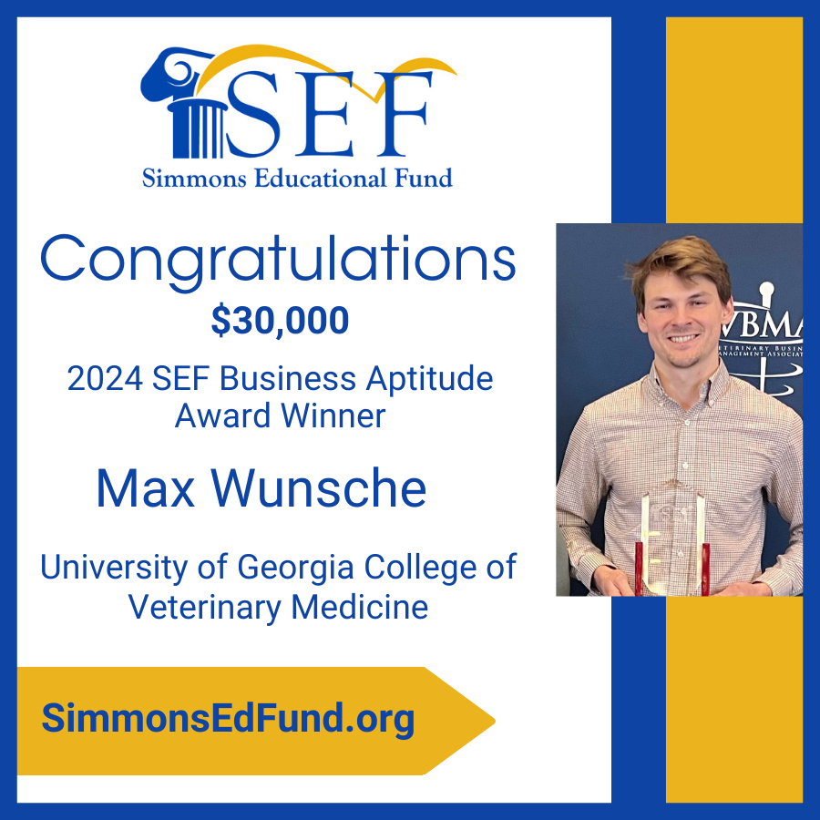 2024 SEF Business Aptitude Award Winner Max Wunsche