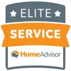 A logo for an elite service home advisor.