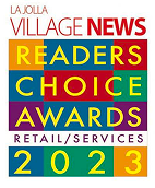 La Jolla Village News Readers Choice Awards logo: colorful squares, 