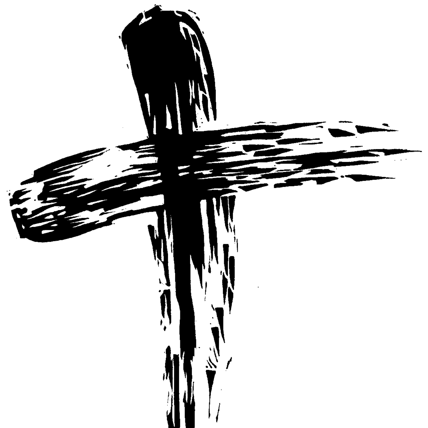 Clergy at the altar facing crucifix during a church service with floral arrangements and statues.