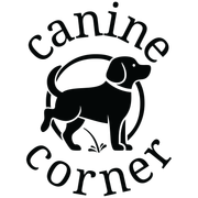 Black dog urinating in front of a circle with 