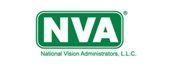 The green and white logo for National Vision Administrators, L.L.C. (NVA).