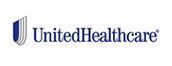 UnitedHealthcare logo featuring a blue stylized shield icon to the left of the company name.