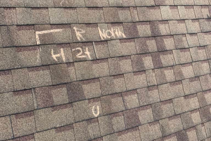 Professional roof inspection for hail damage