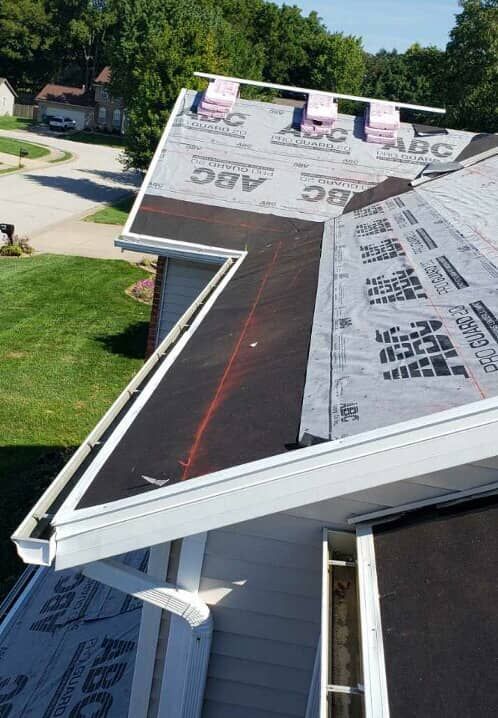 Hail damage roof repair in Fairview Heights