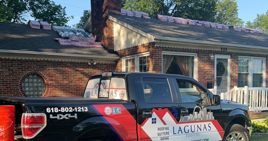 storm-damaged roof