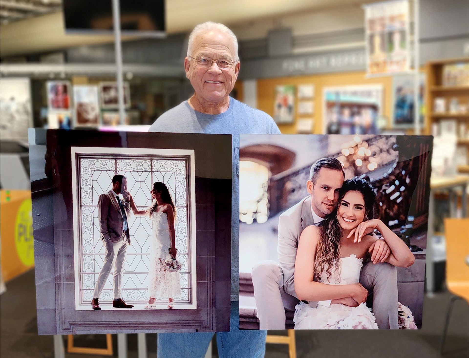 Metal prints at Lakeside Photoworks include display hardware on the back of your print. 