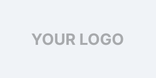Gray placeholder logo reading “YOUR LOGO” on a light background