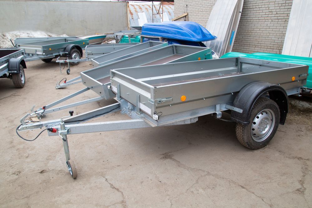 Several Silver Utility Trailers Parked Outdoors, Ready for Sale — Towform Trailers in Brocklehurst, NSW