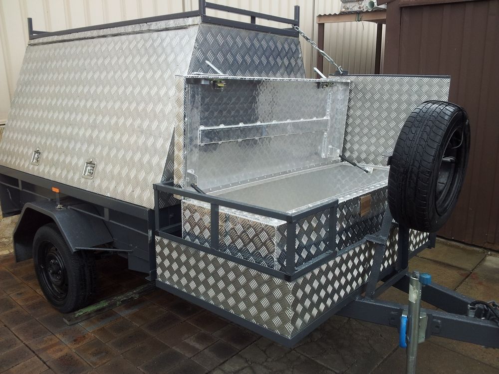 Metal Utility Trailer With Diamond Plate Siding — Towform Trailers in Brocklehurst, NSW