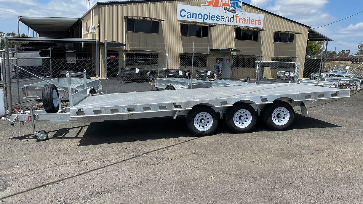 19 x 8 Galvanised Tri Axle Table Top Trailer — Towform Trailers in Brocklehurst, NSW