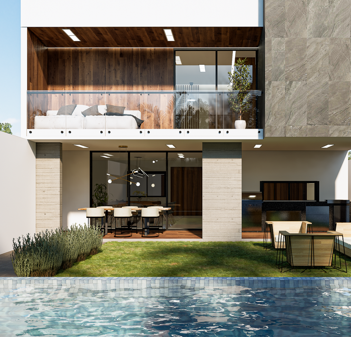 Diseño exterior de casa campo - OHMS ARQUITECTURA -