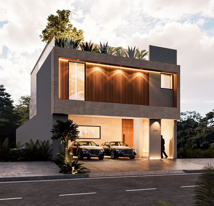 Diseño exterior de casa campo - OHMS ARQUITECTURA -