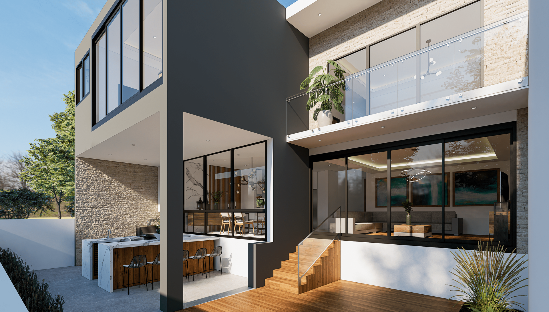 Ohms Arquitectura diseño de patio interior