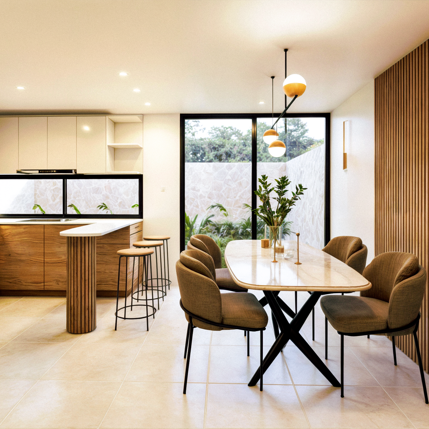 Diseño Interior estancia AYSSO RESIDENCIAL- IDEI por OHMS ARQUITECTURA