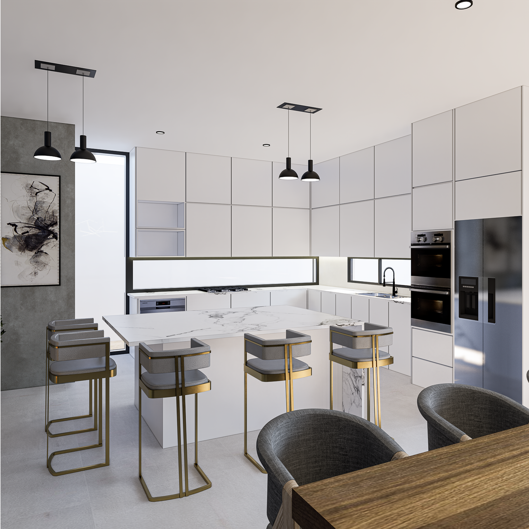 Diseño Interior cocina - OHMS ARQUITECTURA en AYSSO RESIDENCIAL