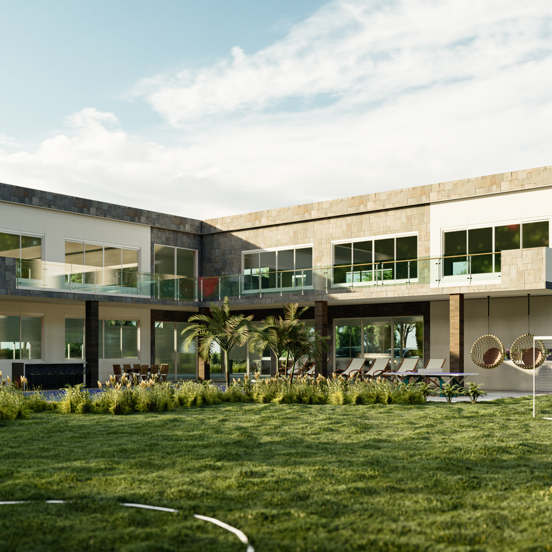 Diseño de patio con asador argentino - OHMS Arquitectura