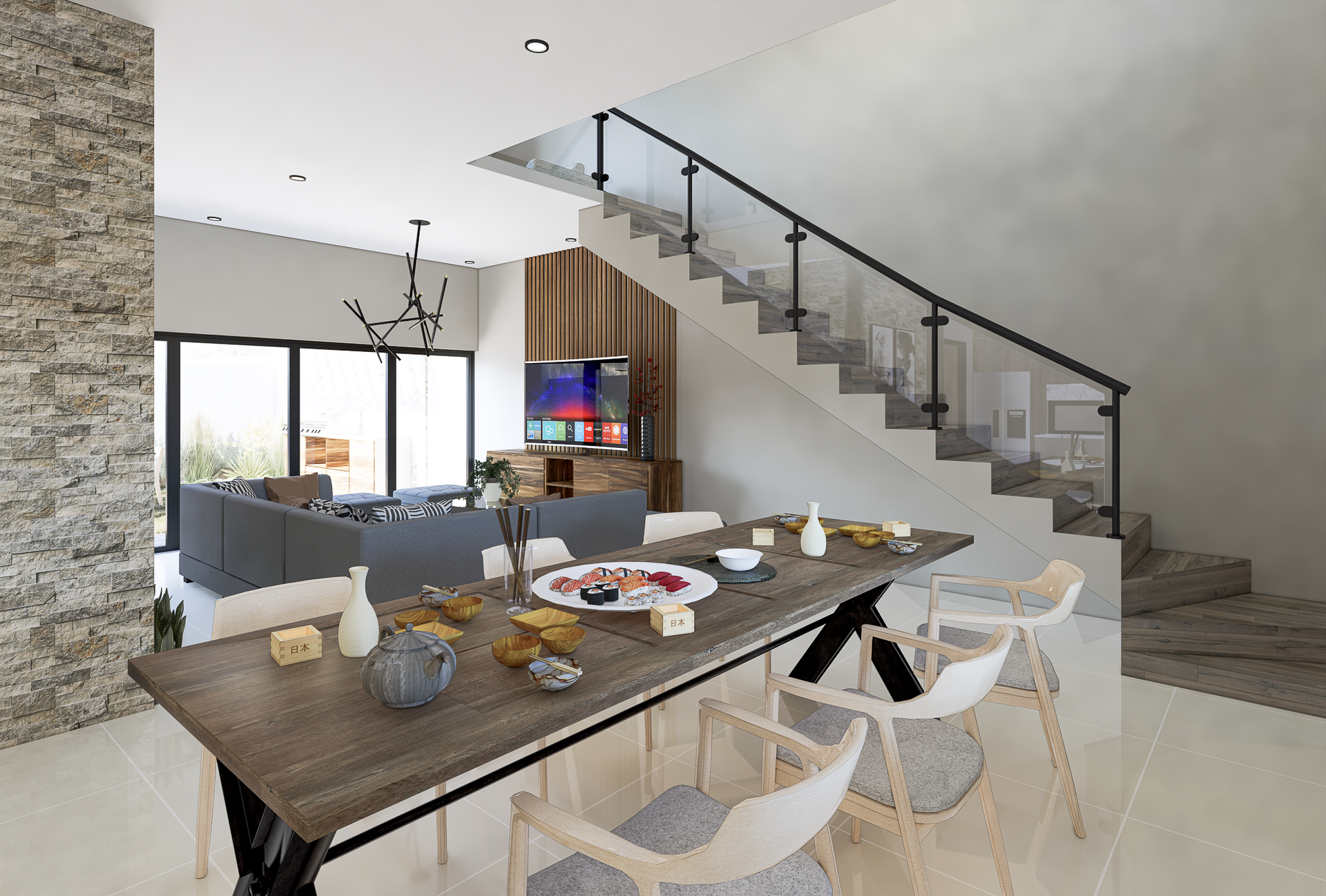 DISEÑO DE SALA OHMS ARQUITECTURA AYSSO RESIDENCIAL