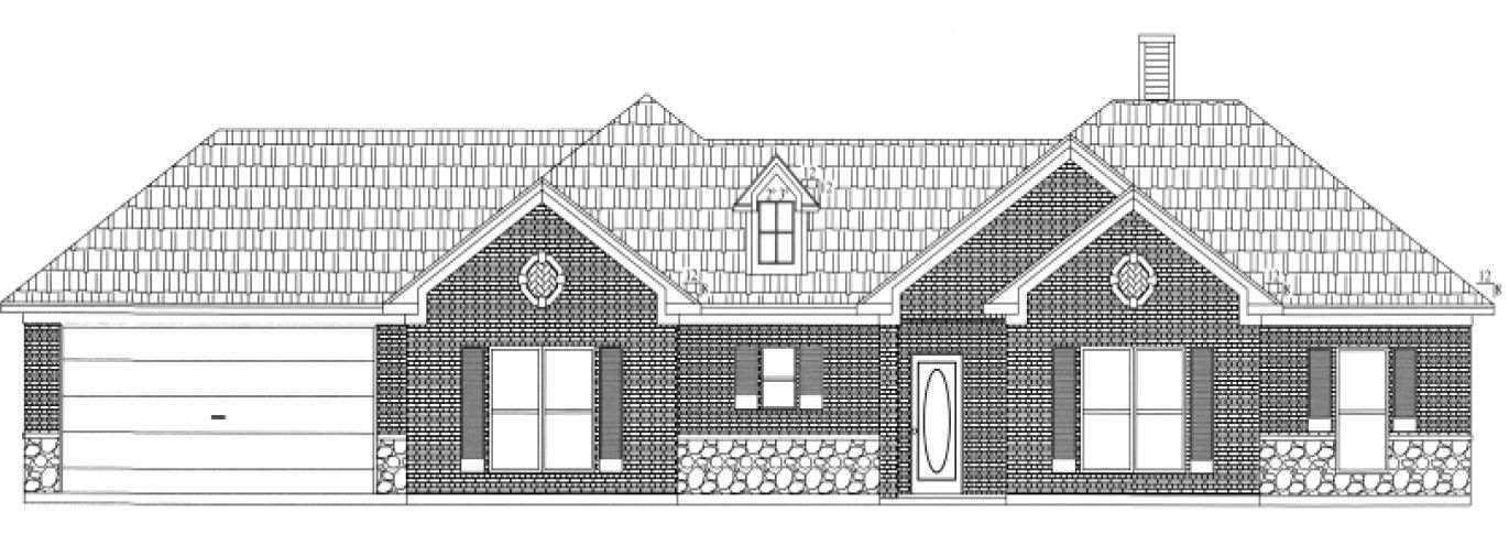 a black and white drawing of a house with a roof .