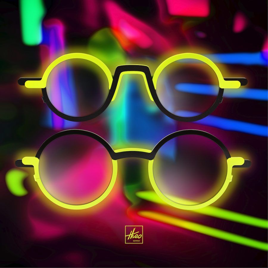 Theo bril in neonkleuren – artistiek en opvallend Belgisch design