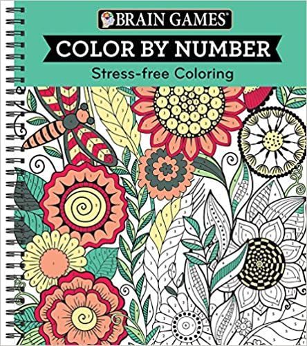 Compra el Libro Brain Games Color by Number: Una Forma de Relajación sin Estrés con Colorear Verde