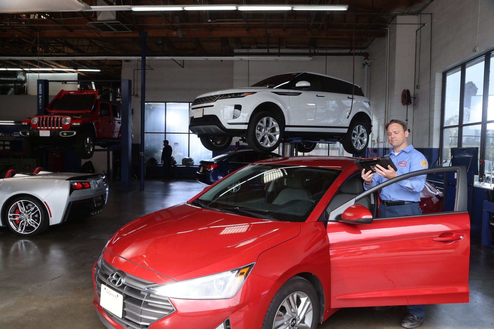 Check engine light on dashboard