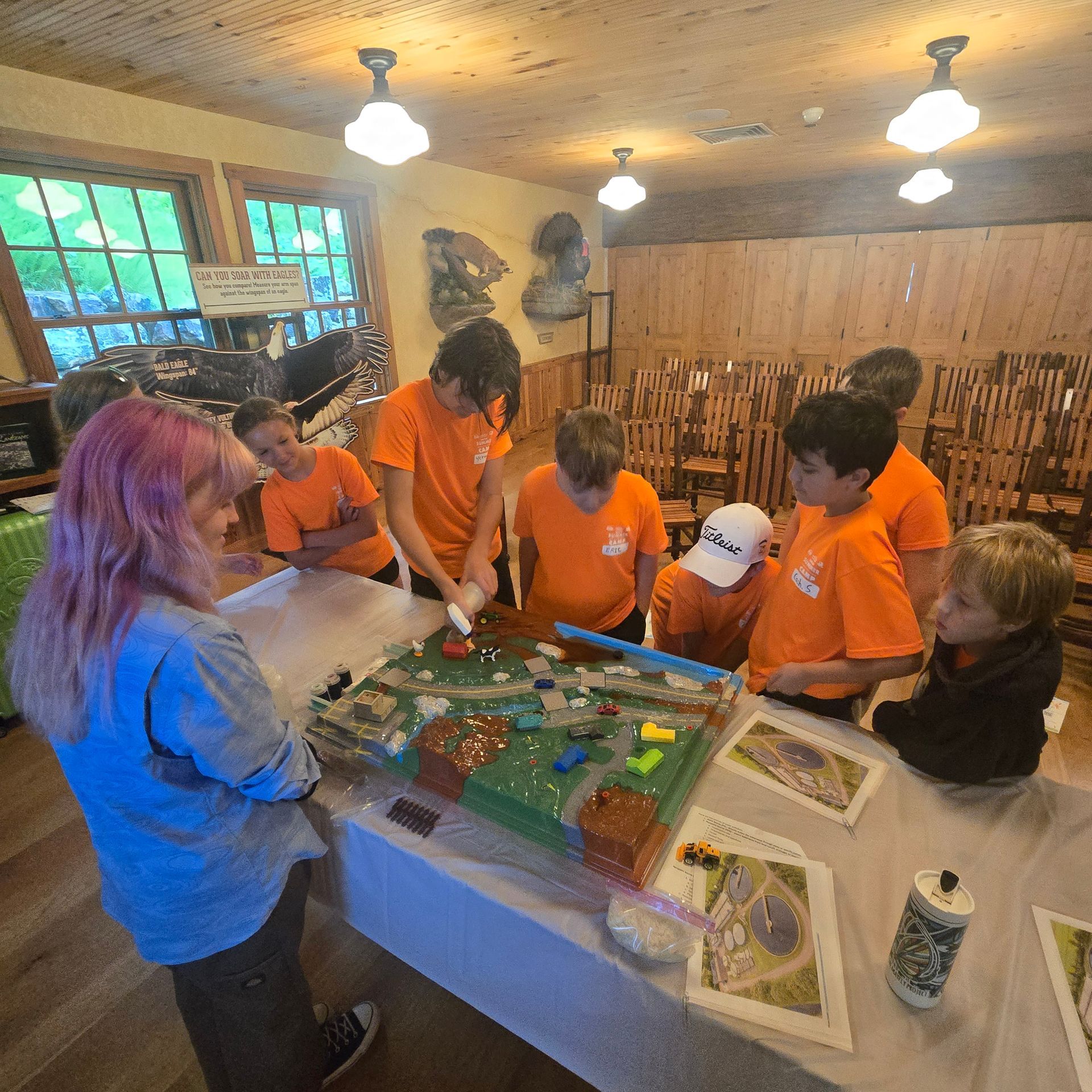 Julia teaching a camp at Dogwood Canyon