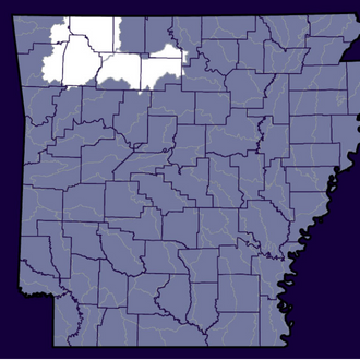 map of program area in Arkansas