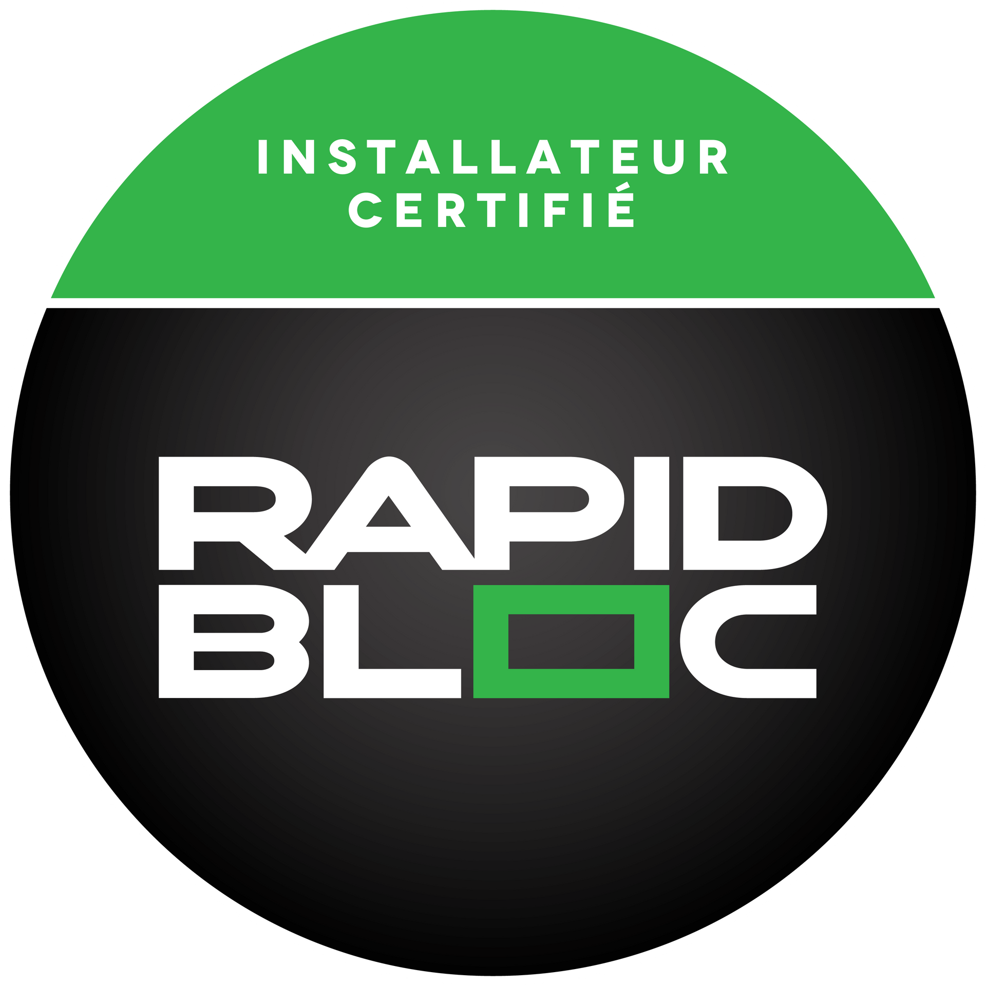 Un logo noir et vert pour le bloc rapide