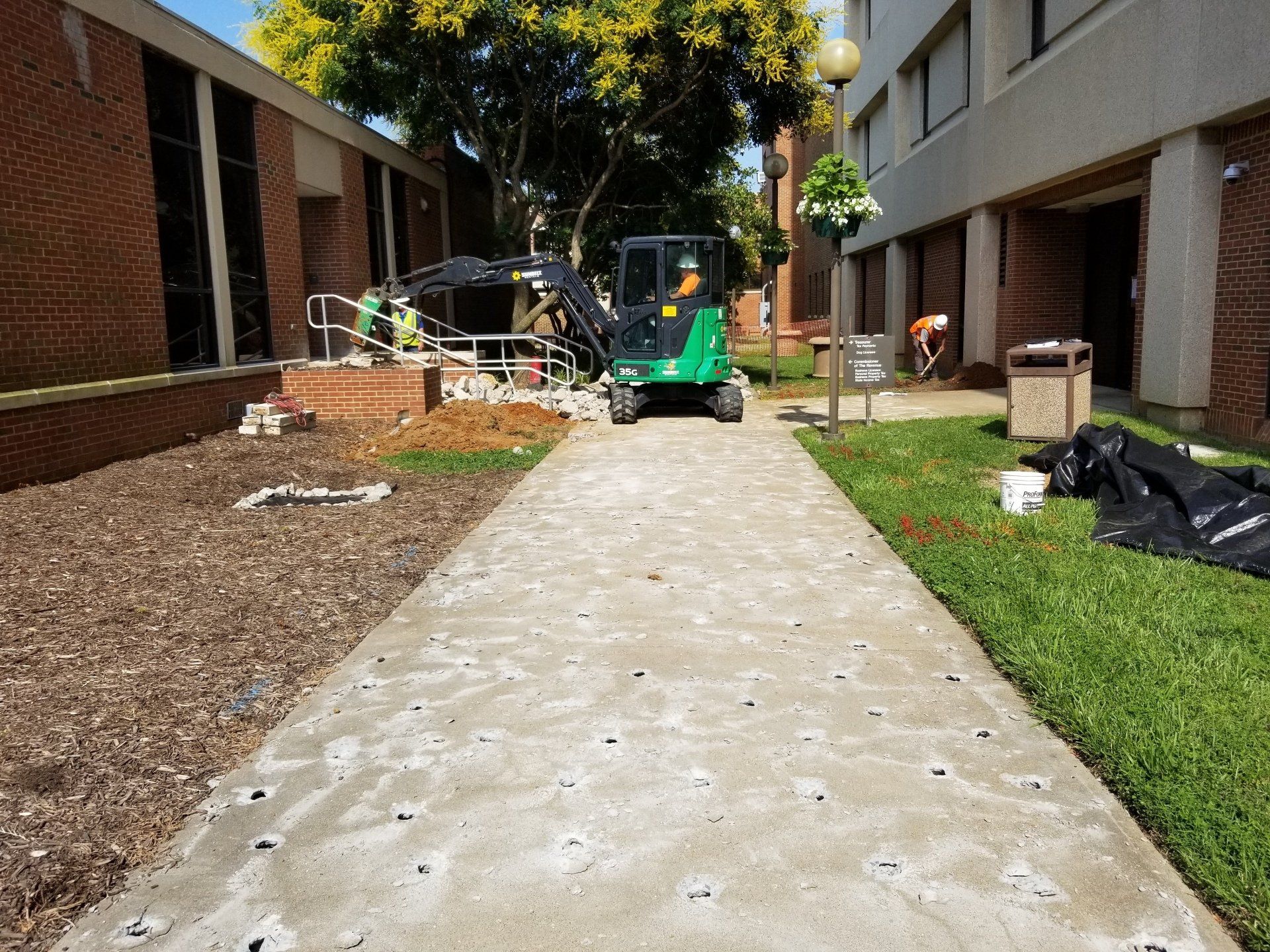 During Fixing The Concrete — Chester, VA — ARW Contracting, Inc.