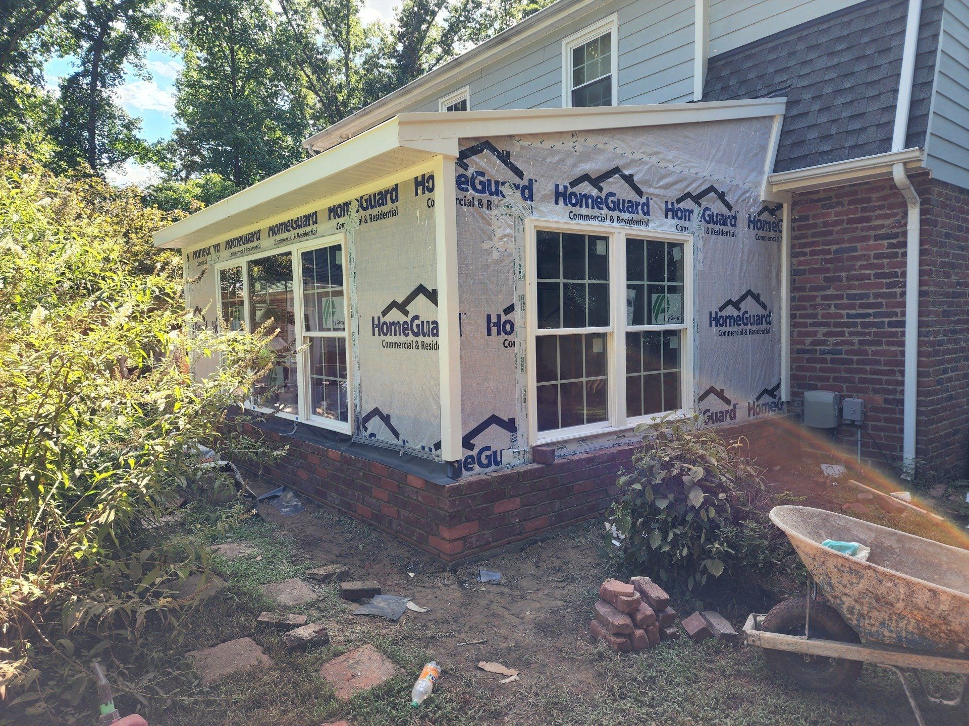 Installing  Window Corners — Chester, VA — ARW Contracting, Inc.