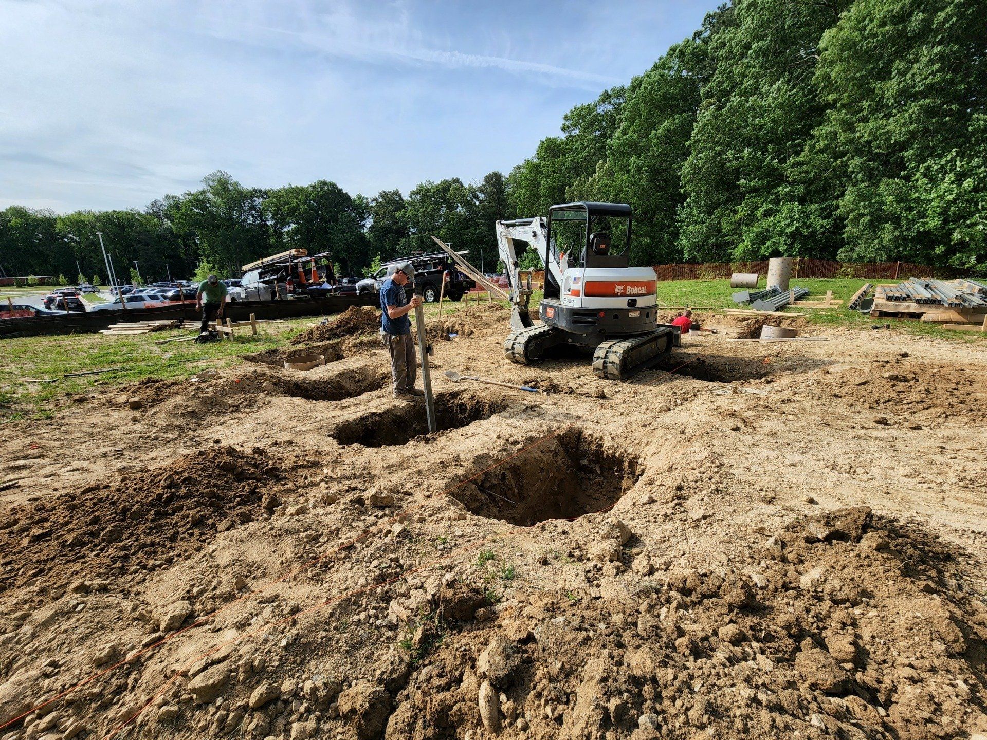 In Progress Ground Breaking - Chester, VA - ARW Contracting Inc.