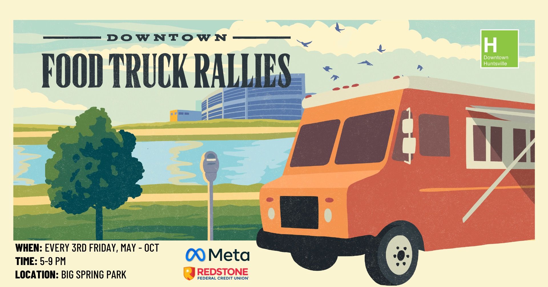 A poster for a food truck rally in downtown denver