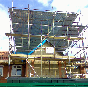 completing scaffolding work