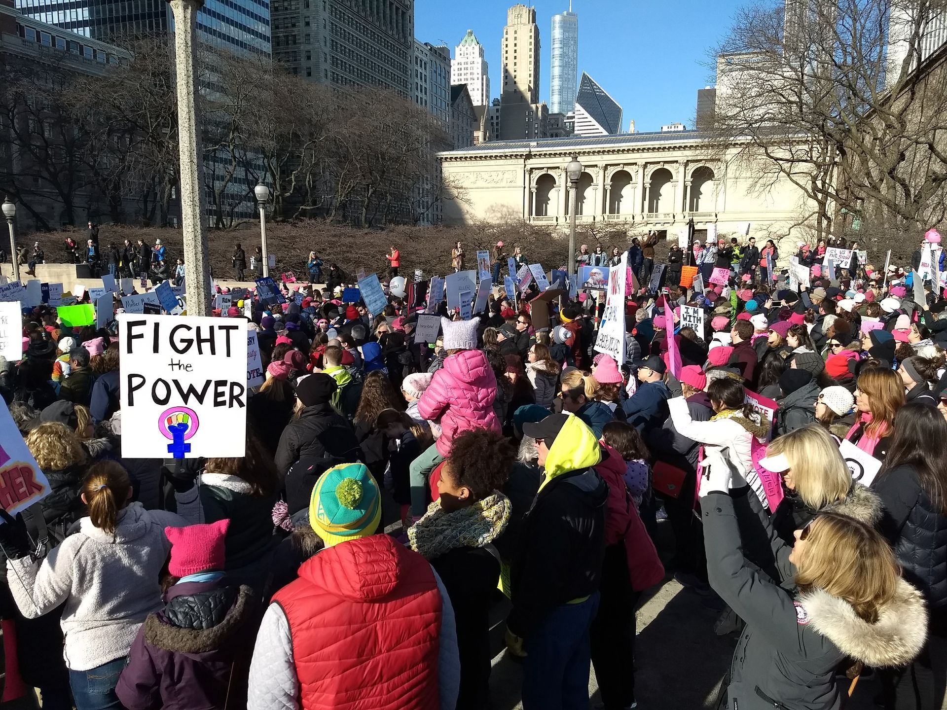 Dr. Amy at the womens protest